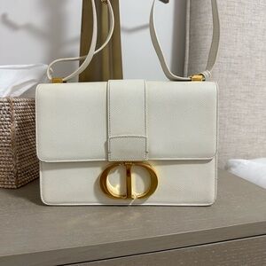 Christian Dior 30 Montaigne Grained Calf Leather Shoulder Bag